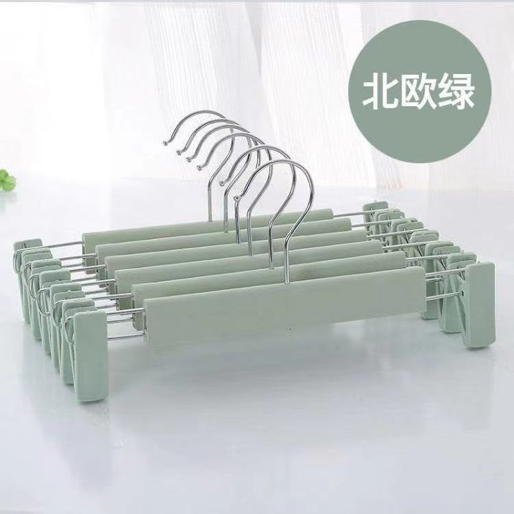 帝兰慕   无痕家用裤架裤夹子衣架裤裙夹内衣架柜内挂衣衣服架服装店宿舍 颜色随机 5个装