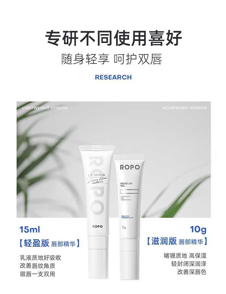 ROPO 唇部精华保湿滋润唇蜜提亮纯色保湿滋润补水滋养打底丰润润唇膏 养护唇部精华15ml