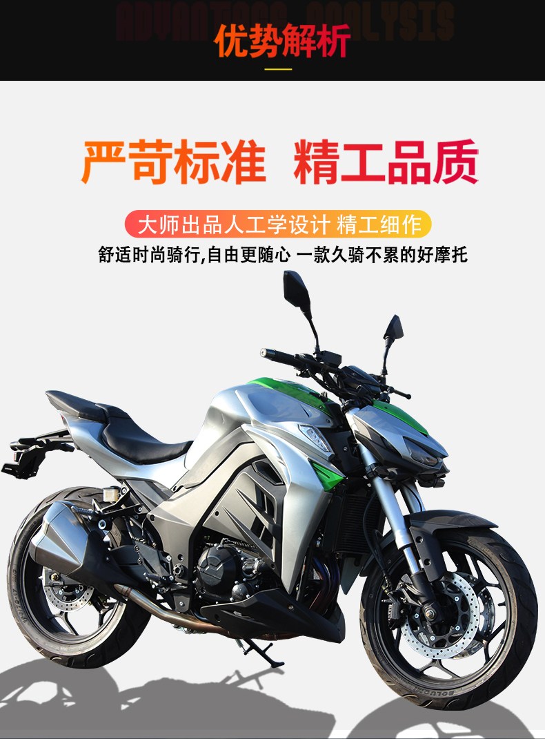 可上牌n19国四电喷摩托车街车大蟒蛇z1000大排量跑车双缸水冷400cc