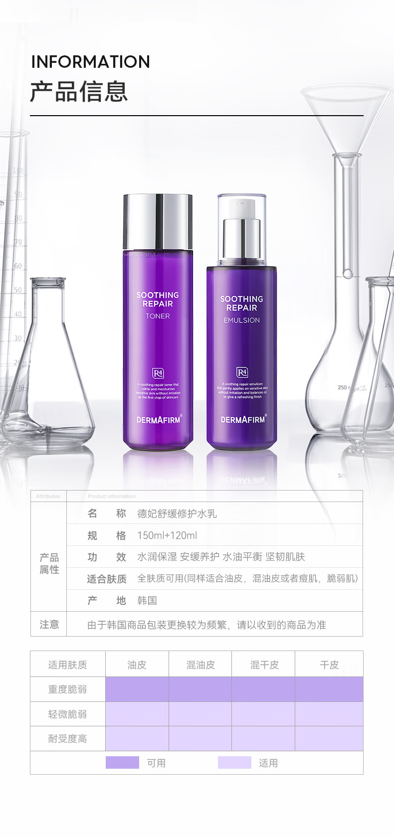 德妃（DERMAFIRM）新款紫苏水乳套装保湿补水护肤品控油皮清爽舒缓紫苏水女化妆 3.0新款 紫苏水150ml
