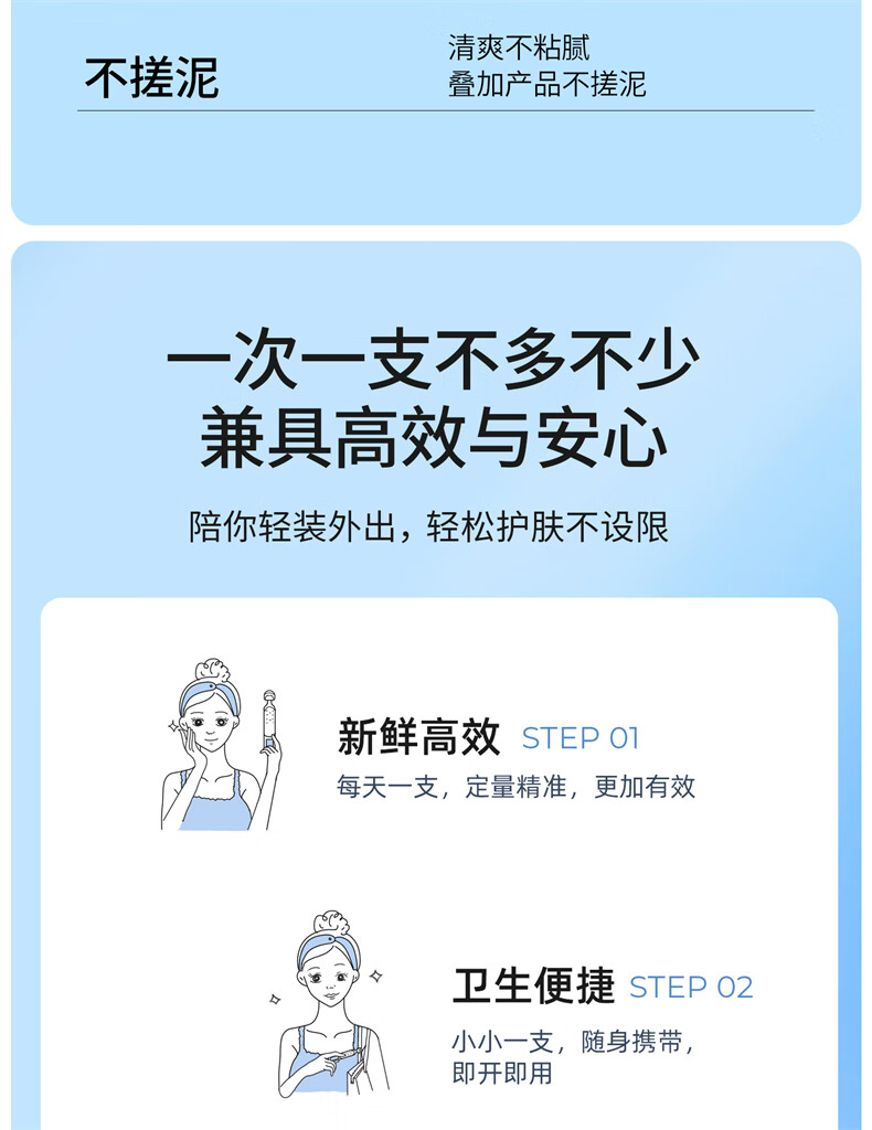 颐莲（RELLET）聚谷氨酸水光肌次抛精华液 提亮肤色玻尿酸保湿 30支礼盒装