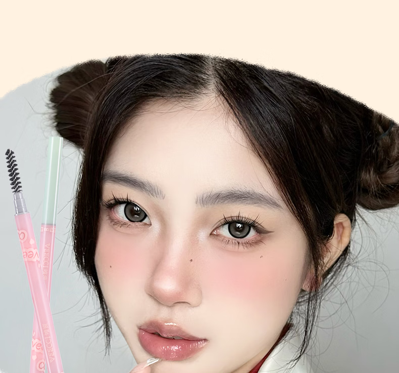 唯资（VEECCI）极细眉笔菱形防水持久防汗不易脱色女初学者平价毛流速绘纤细眉笔 02#灰棕【菱形】