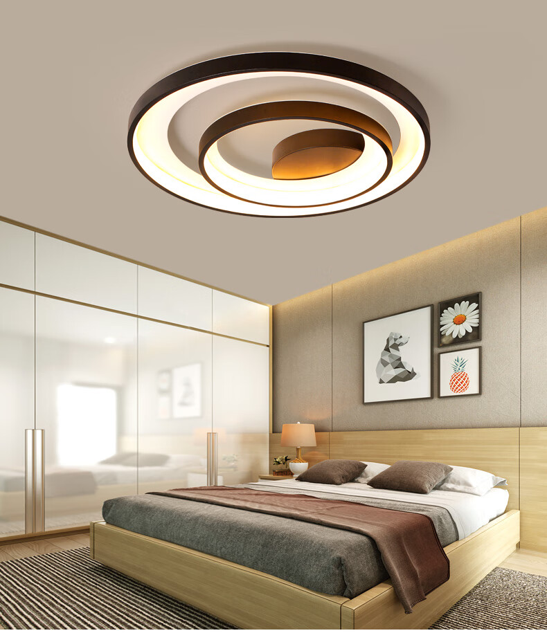 现代简约灯具卧室灯大气家用led吸顶灯造型创意温馨浪漫风格主房间灯