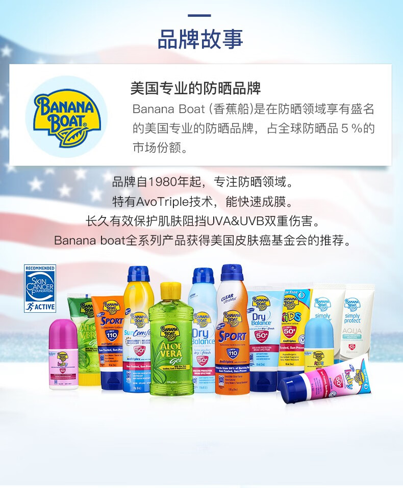 香蕉船（Banana Boat）防晒乳持久面部防护SPF50+ 50ML 21年生产不受核辐射影响 50ml
