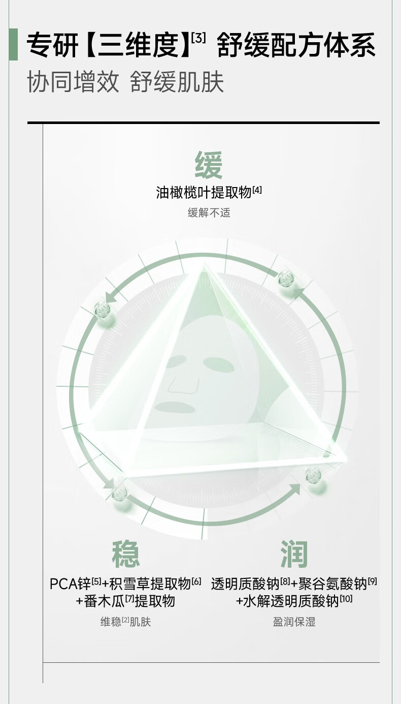 可复美油橄榄舒缓保湿面膜 油橄榄膜2片