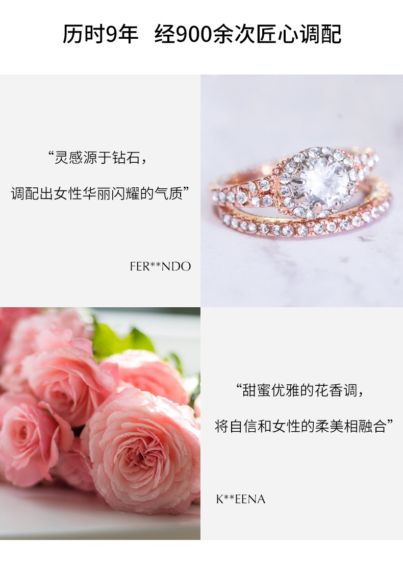 圣美伦（Saint Melin）钻之恋水晶系列香水女士淡香水持久花香清新礼盒生日礼物 钻之恋 20ml