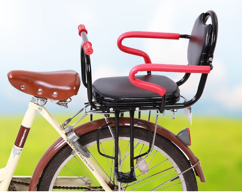 电动自行车后置儿童座椅单车宝宝座椅折叠车安全座椅加厚坐椅后置 204
