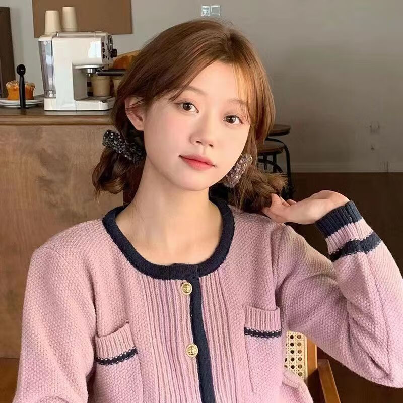 南暖美妆护肤其他美妆工具甜美小香风毛线针织发圈高弹毛巾圈头绳发饰 10个装【小香风混色】 小香风毛圈发绳