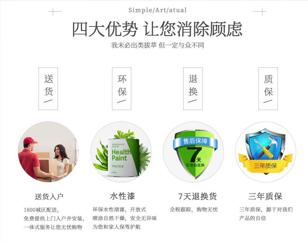 格澜帝尔（growdear）茶几 简美式全实木茶几 美式茶几 欧式客厅带抽屉长方形茶几