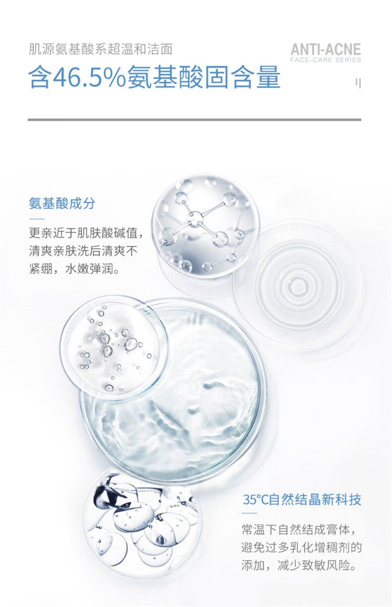 遇见香芬痘肌氨基酸洗面奶250g深层清洁补水保湿温和洁面乳女护肤品套装 氨基酸洗面奶250g