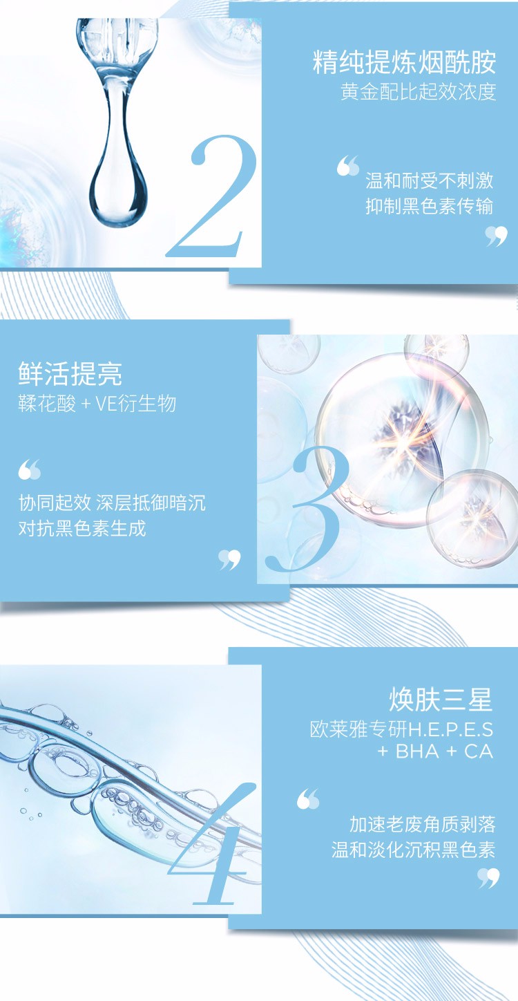 欧莱雅（L'OREAL）科研致白三重源白精华液光子瓶面部精华祛斑美白保湿补水小白瓶 三重源白精华液7.5ml*4=30ml