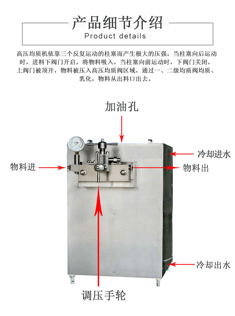 高压均质机实验室均质机牛奶果汁饮料豆奶豆浆均质机均质器均质仪高压