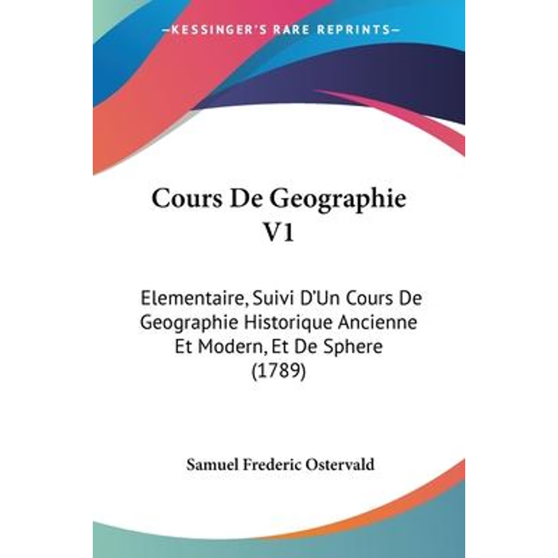 按需印刷Cours De Geographie V1[9781104638597]