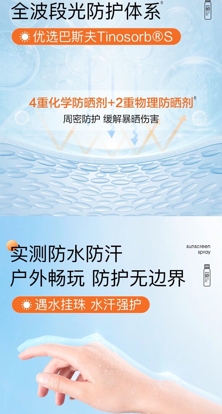 高姿防晒霜喷雾男女脖子脸部美白学生军训户外精华 【单只装】多维光护防晒霜50g