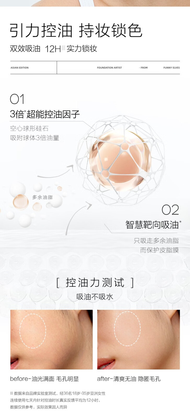 Funny Elves 粉饼eleves修容盘定妆蜜粉饼方里FE一体散粉定妆遮瑕控油不脱妆 NU00清透养肤7g*1盒