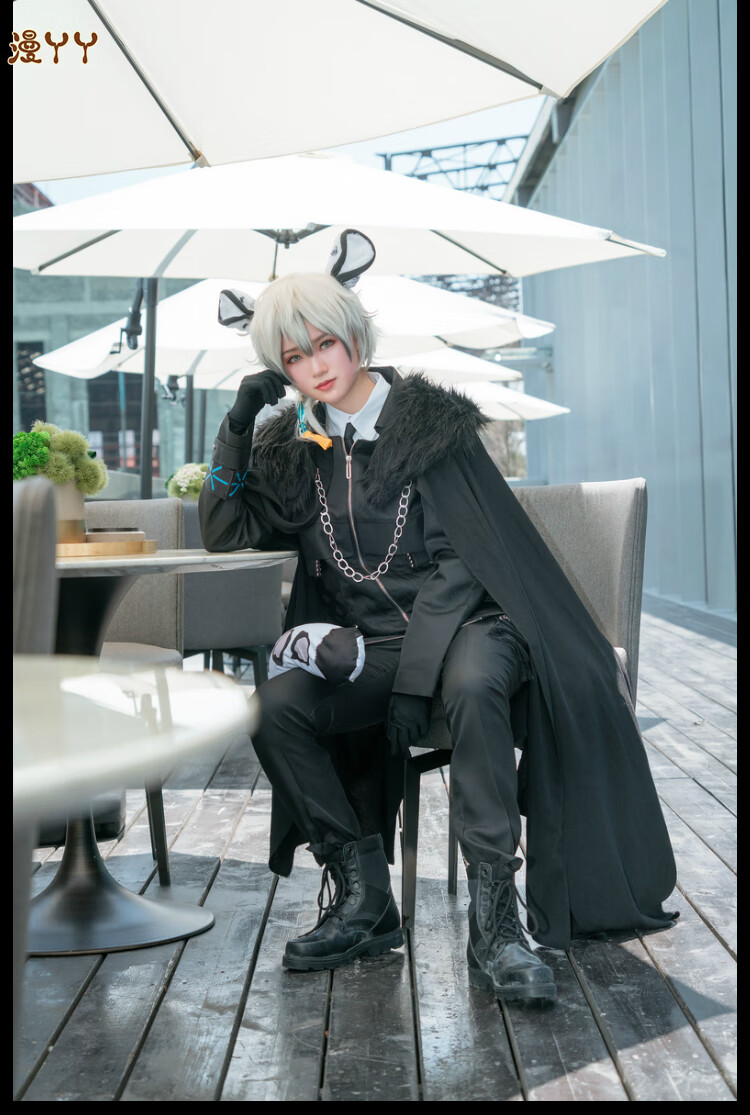 cos服明日方舟cos服雪豹三兄妹银灰银老板cosplay全套尾巴鞋子手杖