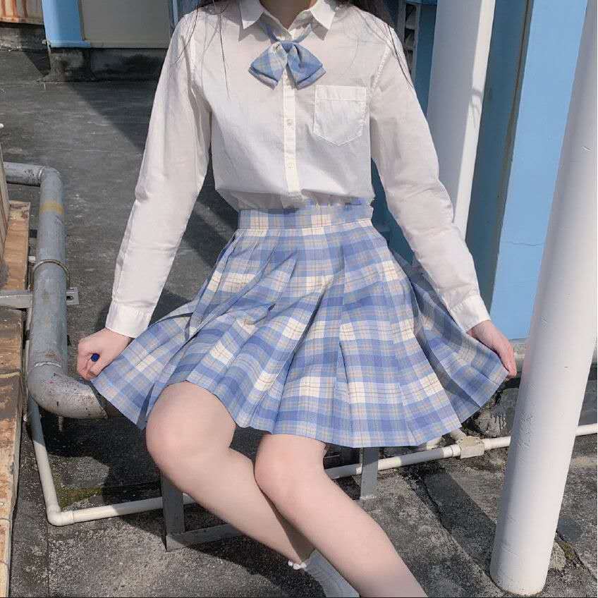 【冰淇淋】中牌制服馆jk正版制服裙高腰日系格子裙百褶裙半身裙女 女