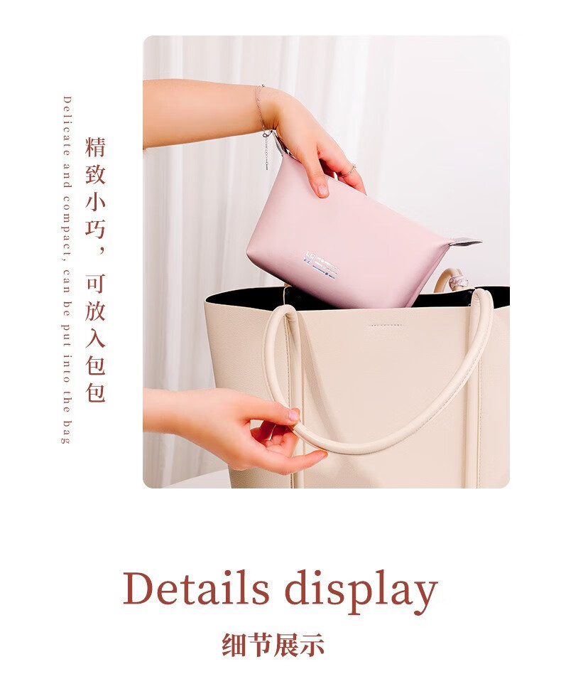 话语时尚PU化妆包 大容量旅行洗漱包 化妆品收纳包防水网红化妆包 颜色随机