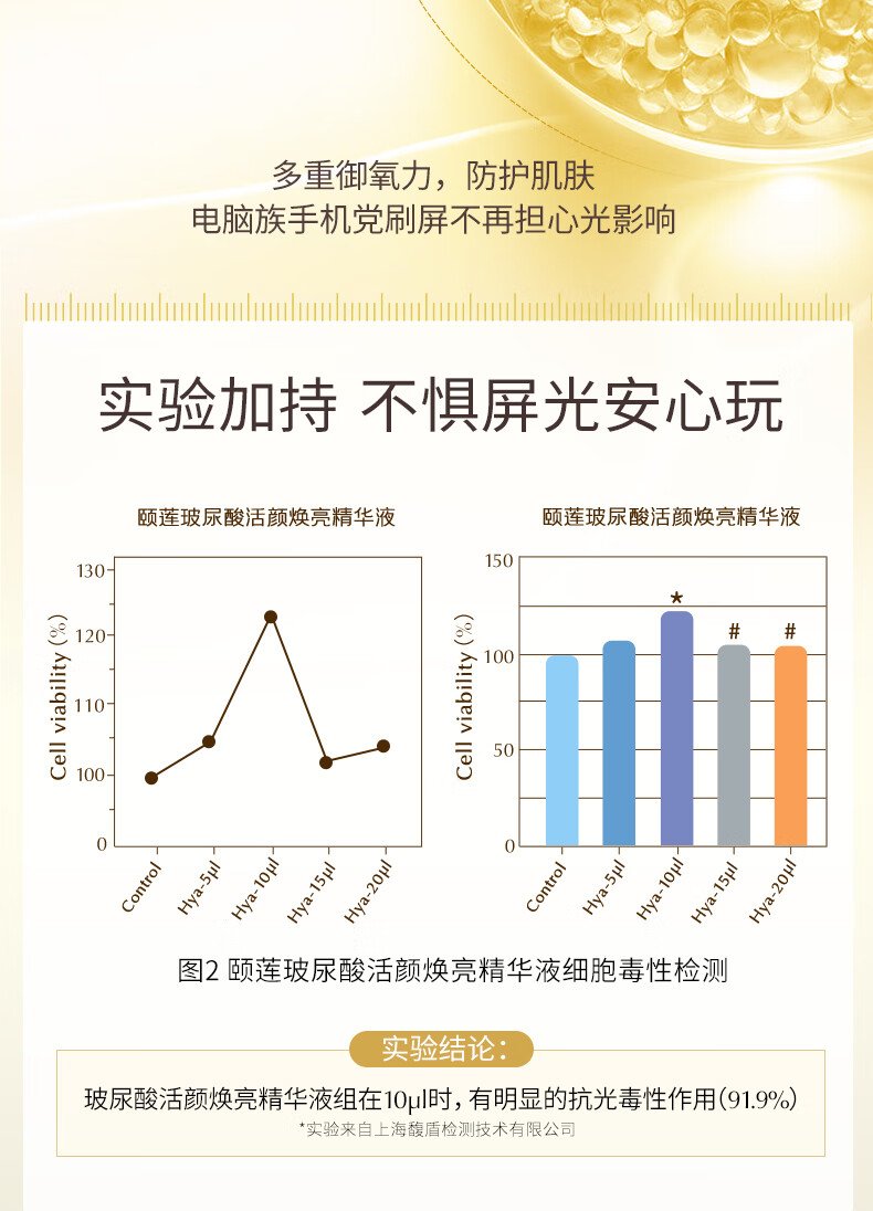颐莲（RELLET）玻尿酸活颜焕亮精华液  补水保湿30g