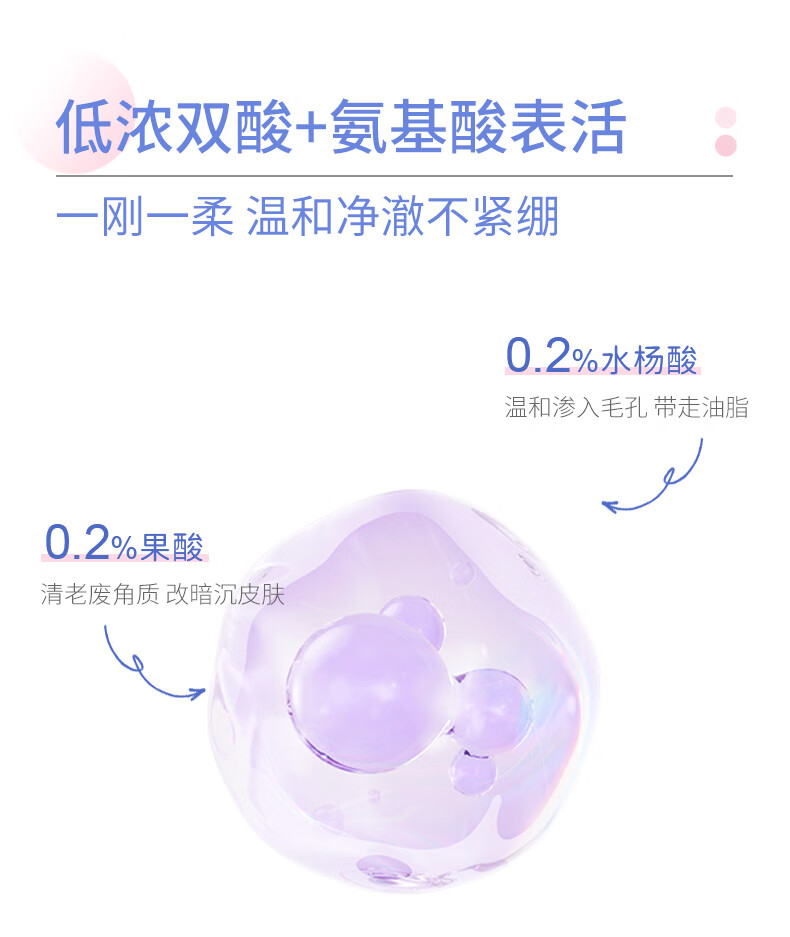 芙清密钥 洗面奶水杨酸洗面奶深层清洁男女士 芙清密钥焕颜美肤洁面乳100g
