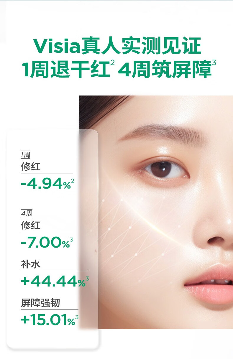 润百颜玻尿酸屏障调理面霜30g白纱布保湿修护补水面霜护肤品女 屏障调理面霜30g