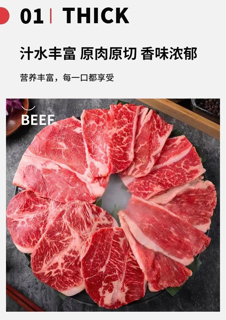 15，創味喵澳洲進口和牛M5眼肉牛排塊大塊厚切不槼則套餐 M5牛肉片200g*5盒+安格斯牛肋條2斤*1包