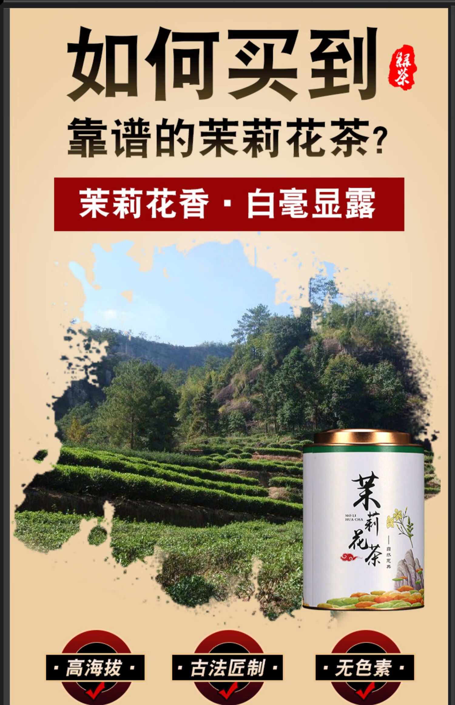 5，Derenruyu2022新茶濃香茉莉花茶500尅罐裝茉莉龍珠香茶葉散裝花草茶葉綠茶 茉莉茉莉花茶50g(入門口感)