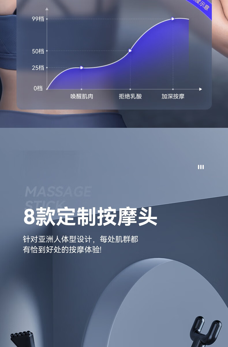 奥克斯运动护具_AUX 奥克斯 筋膜枪 按键款