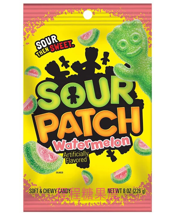 美国sourpatchkidsextreme极度酸电影院盒99g库里7sourpatch5味独立装