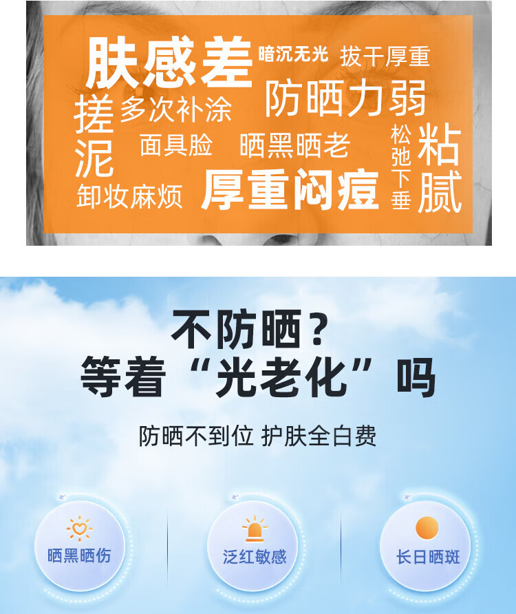 蜜丝婷Mistine泰国版防晒霜女男学生军训面部身体隔离水润清爽 小黄帽防晒霜40ml（三支装）