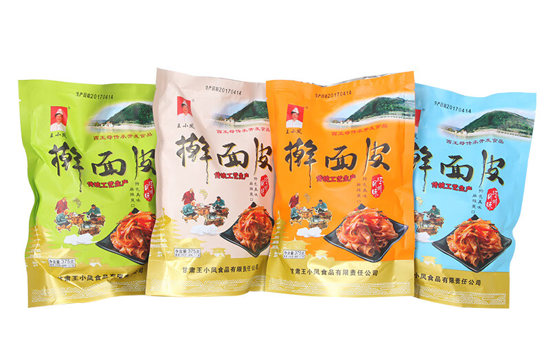 甘肃平凉特产名小吃真空王小凤擀面皮面筋酿皮凉皮米皮速食5份装