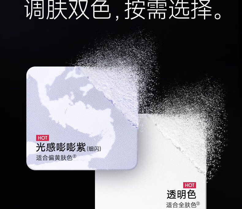 卡姿兰（Carslan）黒磁粉饼定妆粉防水防汗控油遮瑕持久不脱妆干散粉修容补妆化妆品 透明色-百搭常规版(干皮/混合皮)