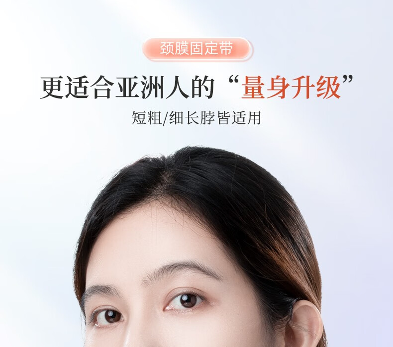 妮丽雅定制款颈膜固定带可水洗颈部敷脖子面膜颈带绑带颈纹带辅助工具 香芋粉黛【不卡不勒脖子】