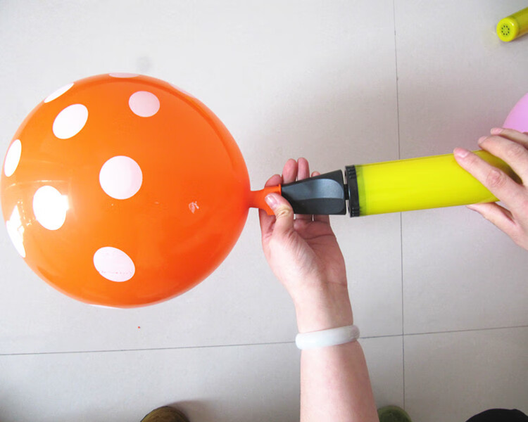 压缩充气泵气球打气筒脚踩脚踏手推打气球充气工具(10个)手推打气筒