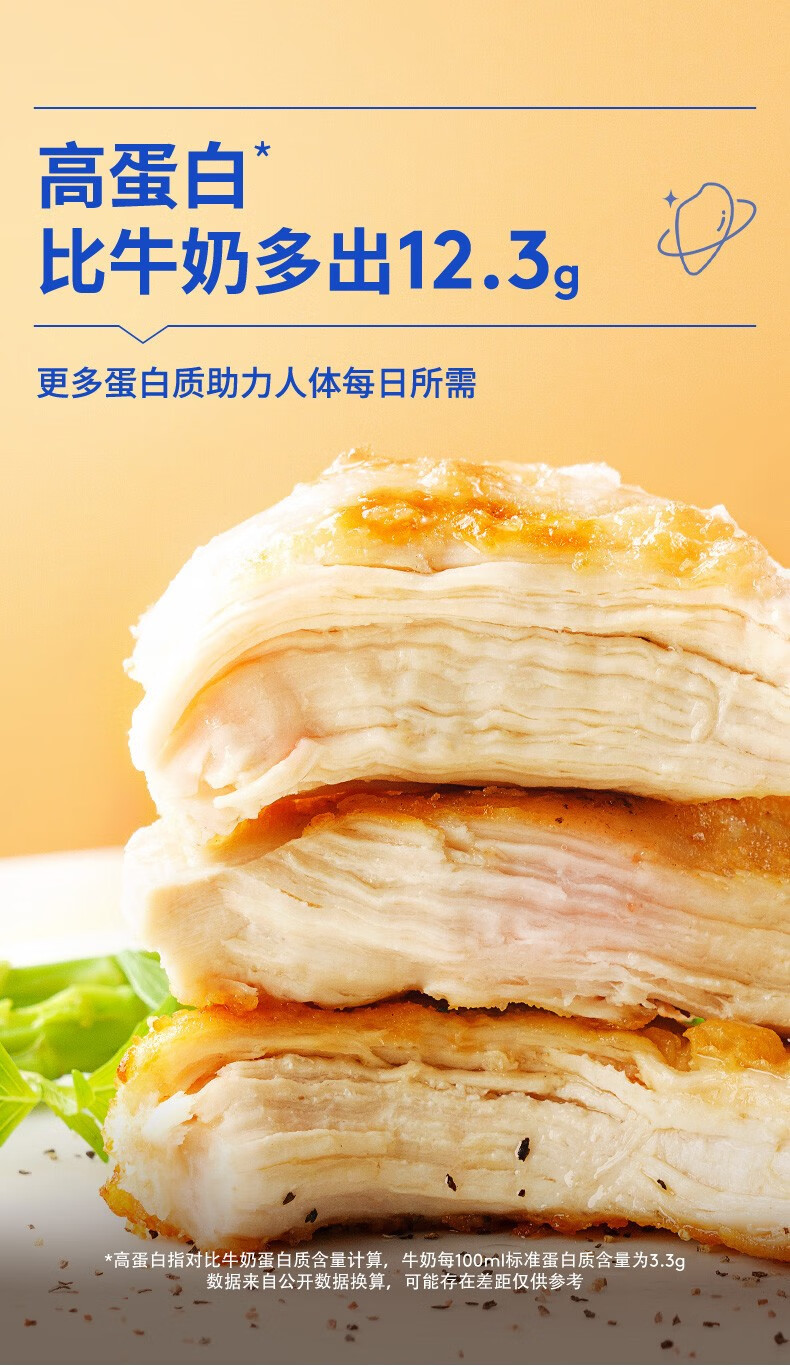 小牛凯西 健康轻食香煎鸡排汉堡包鸡排鸡胸肉鸡扒鸡块健身代餐即食半成品 100g/片 香煎鸡排10片+送3片