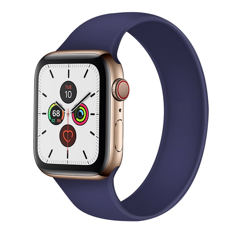 jdhdl 适用iwatch6表带apple watch5苹果手表se硅胶运动s4弹力单圈3 2