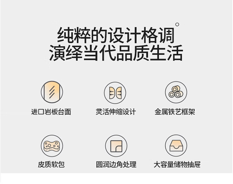 昊钦 方形岩板茶几金色网红轻奢现代简约客厅家用小户型茶色玻璃茶桌边几电视柜组合70茶色60岩板茶几 茶几 70/60