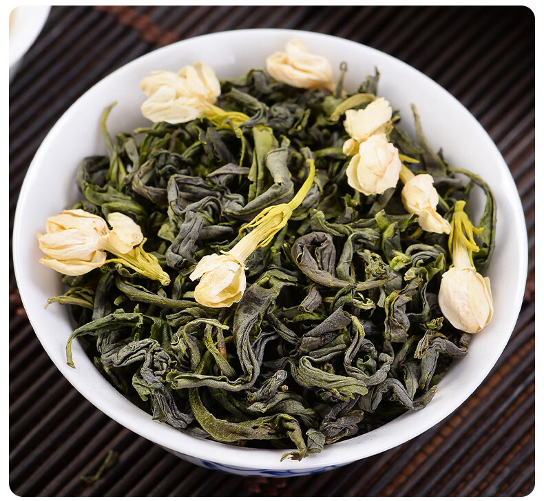 得人如魚 一罐一斤浓香茉莉花茶500克装 绿茶龙珠香珠茶叶散装花草茶叶云