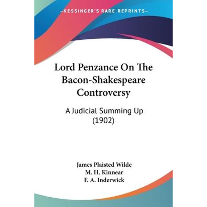 按需印刷Lord Penzance On The Bacon-Shakespeare Controversy[9780548744079]