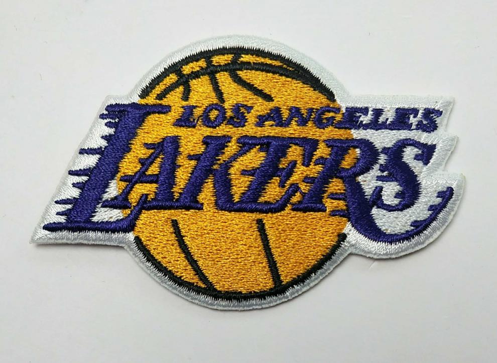 皮萨罗洛杉矶湖人队徽lakers篮球刺绣补丁贴电脑绣布贴背胶logo臂章