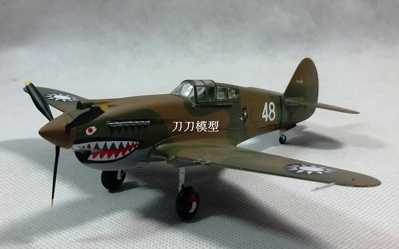 1:72 二战美国p40战斗机 中国飞虎队飞机模型成品仿真