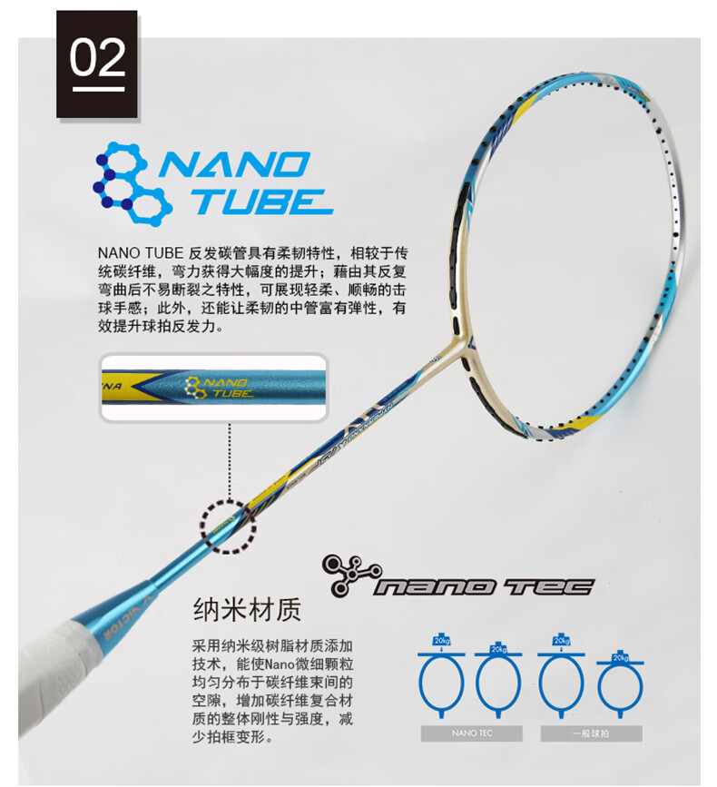 纳米7victor胜利全碳素羽毛球单拍nano纳米67hx7sp升级款dxnano7dx