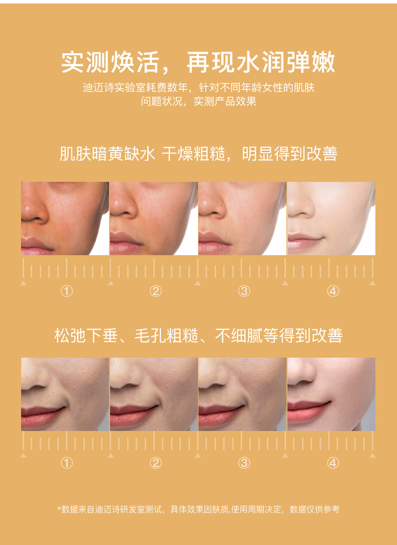 迪迈诗补水保湿提亮肤色淡化瑕疵富勒烯二裂酵母弹嫩六件套 六件套