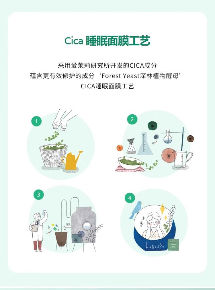 兰芝(LANEIGE) 睡眠面膜免洗涂抹式夜间水库面膜保湿补水提亮滋润 夜间舒缓修护睡眠面膜60ml