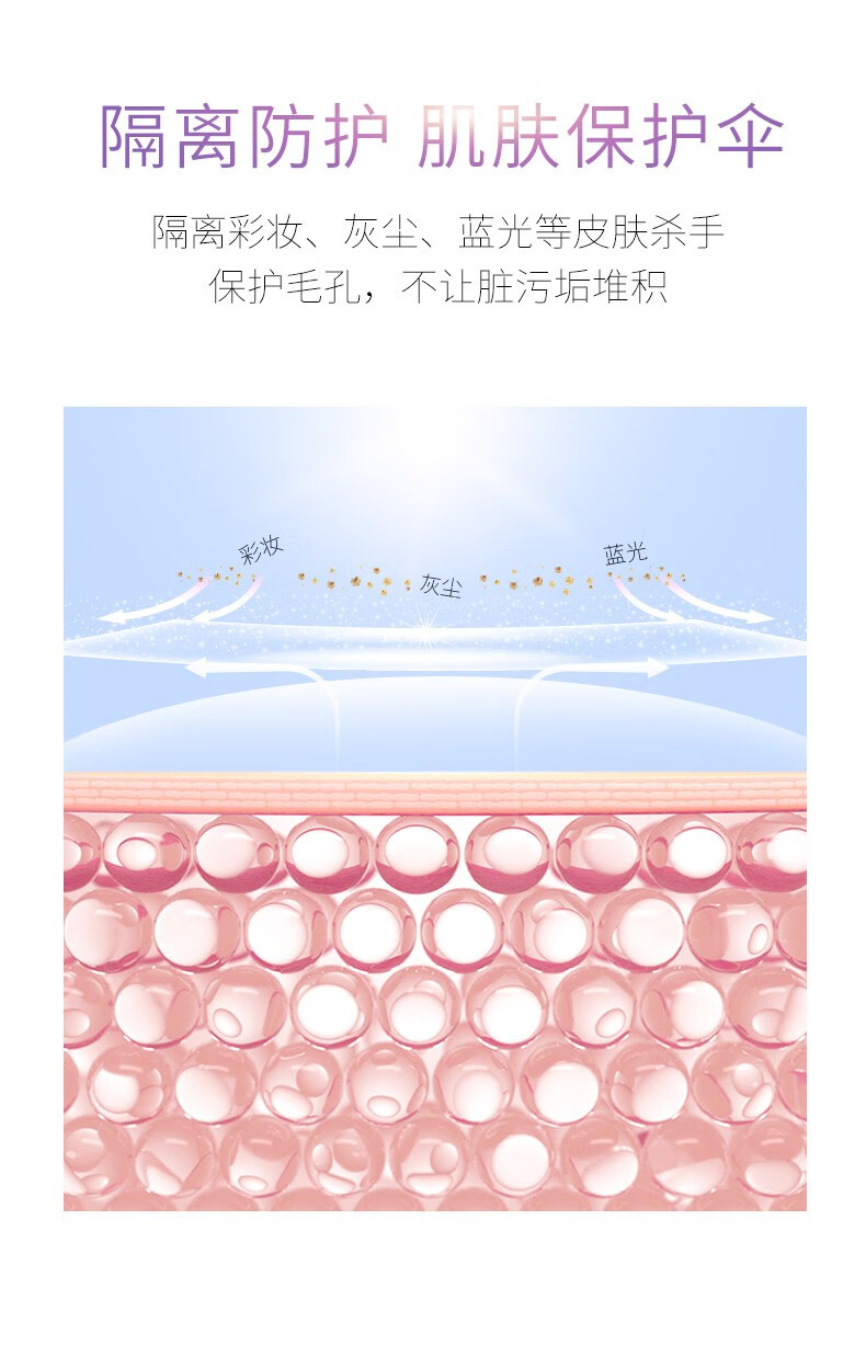 透蜜 【闪电发货】水嫩修颜隔离霜妆前乳遮瑕打底素颜男女神A持久控油 提亮肤色 隐形毛孔 亮肤色(偏白肌肤适用)