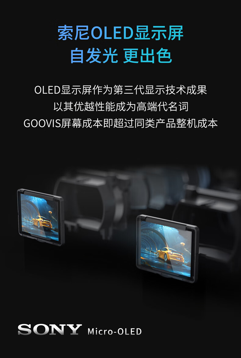 酷睿视（GOOVIS） 2021款头戴影院3D vr一体机4k高清游戏智能电影眼镜 Young头显 黑色 Young标配