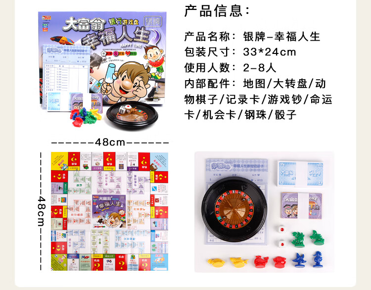 京选优品大富翁豪华版成人棋世界之旅小学生地产强手棋大亨桌游24人