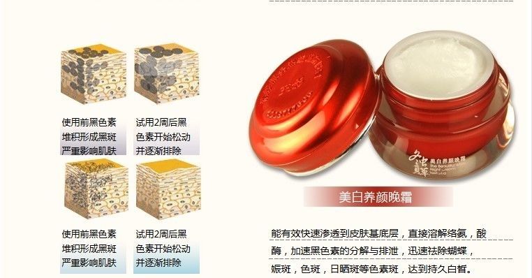 韩泊莉笑影冬虫夏草二合一美白祛斑霜套装淡斑保湿黄褐斑雀斑化妆品 日霜+日霜