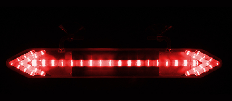 太阳能爆闪灯防追尾灯汽车灯闪烁灯双箭头车尾警示灯车内装饰灯 加长