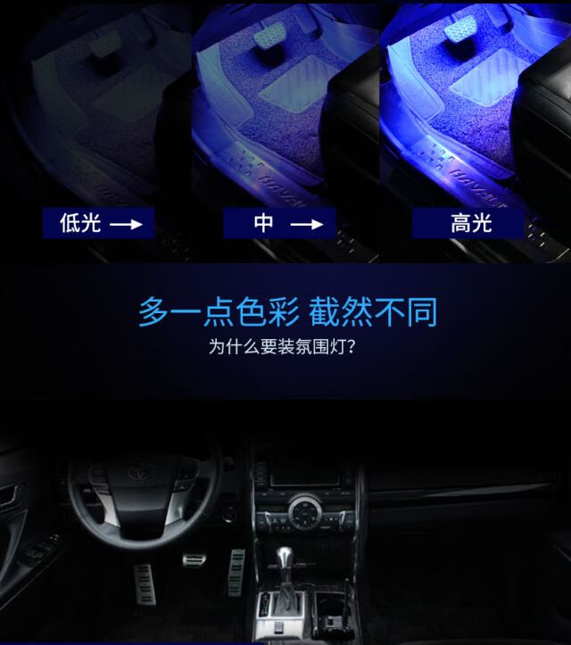 新款2022适用于汽车氛围灯脚底灯音乐灯车载装饰灯车灯车内室内改装